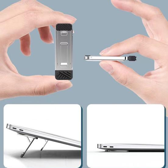 2Pcs Adjustable Laptop Stability Foldable Design Stand High Desk Ergonomic Aluminum Foldable Portable