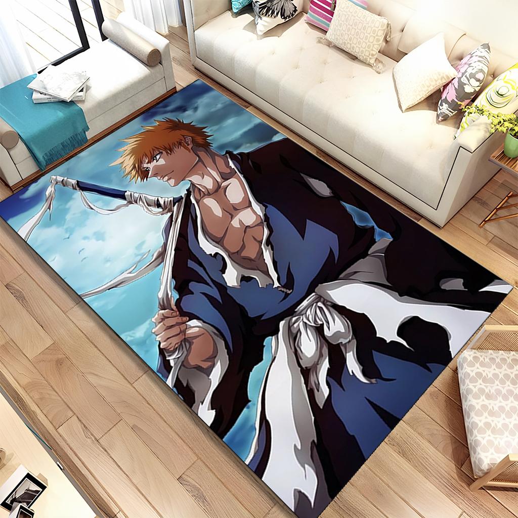 3D Anime Bleach Japan Cartoon Area Rug,Carpet Rug for Home Living Room Bedroom Sofa Doormat Decor,kids Non-slip Floor Mat Gift