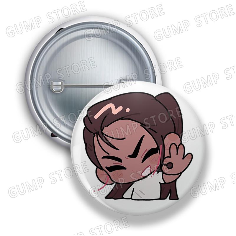 

Anime Alien Stage Round Badges for Jewelry Accessories Bag Decor Luka Ivan Till Mizi Tinplate Lapel Button Brooch Pins Fans Gift