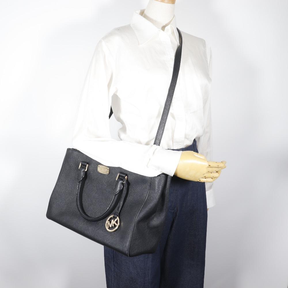 Michael Kors 2WAYShoulder Handbag 35S6GSOT2L black leather Women Used