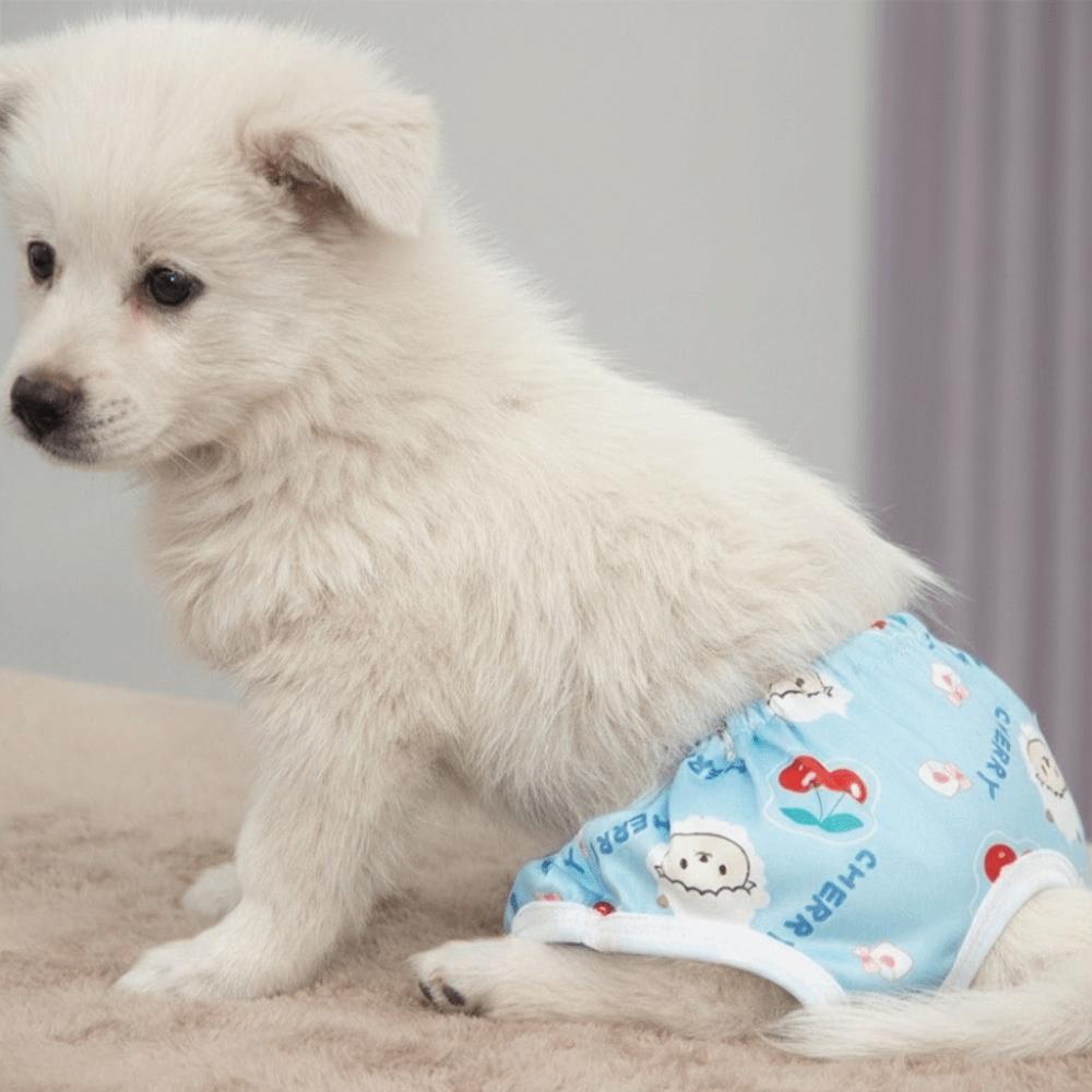 Breathable Washable Dog Diapers Cartoon Print Dog Menstruation Panties  Dogs in Heat
