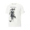 Li Ning JB Series Loose Casual Round Neck Cotton Back Letter Graphic Professional Basketball Short Sleeve T-Shirt Men T-Shirt Off-White AHSVH81-2