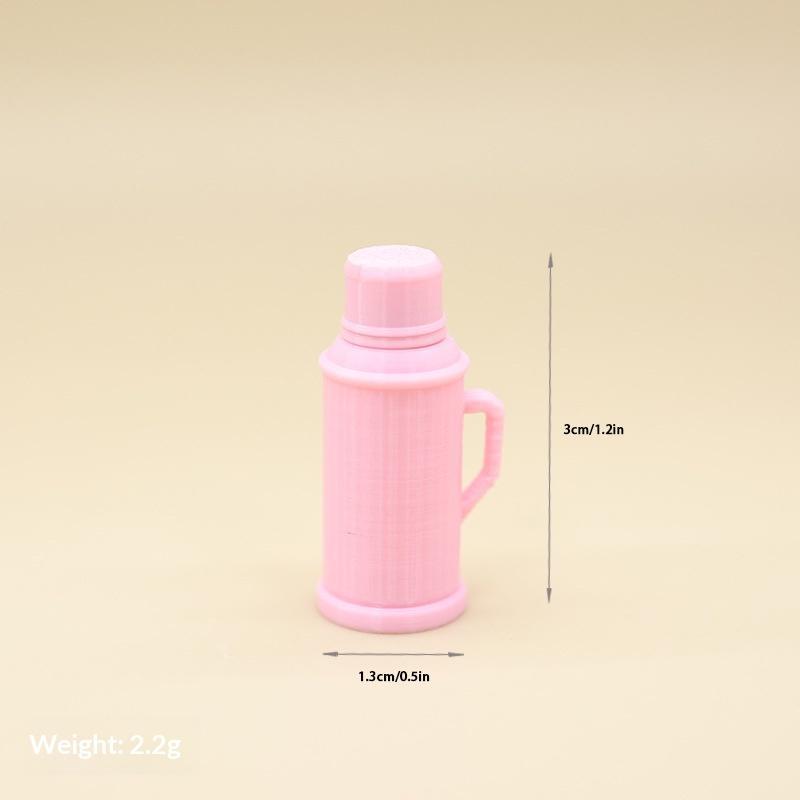 1Pcs Mini Pastel Thermos Models Cute Design Sturdy Plastic For Dollhouse Sand Table Decor Pography Props