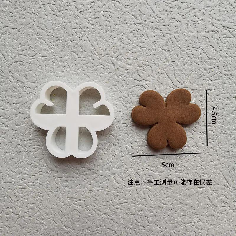 

Clover Pattern Biscuit Embosser Mould Agave Ivy Turtle Leaf Shaped Cookie Cutters Fondant Cake Decorating Tools Leaf Baking Mold