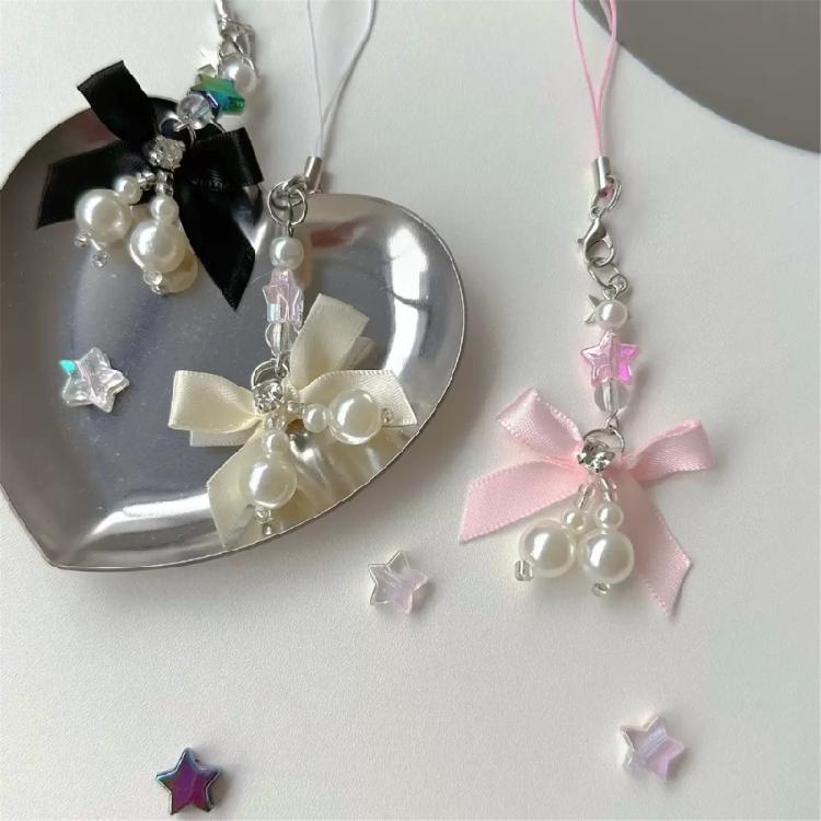 Multipurpose Sturdy Alloy Pearls Bowknot Keychain for Adding A Touch Of Elegant to Any Stylish Outfits Daily Use