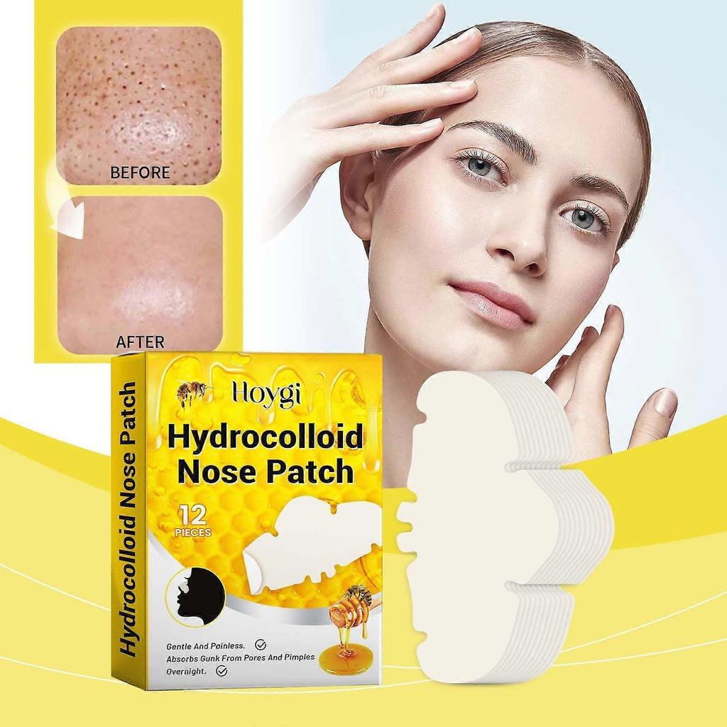 Hoygi Hydrocolloid Nose Strips Hydrocolloid Invisible Concealer For Removing Blackheads And Pimples, Facial Pore Cleansing Nose Strips