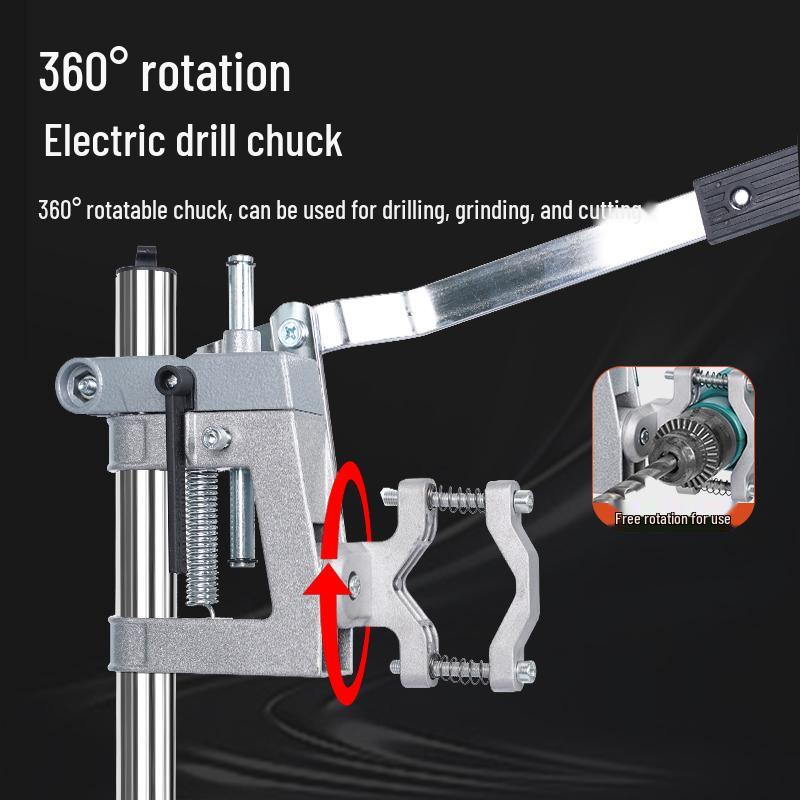 Universal Rotating Electric Drill Stand & Mini Workbench for Punching, Grinding, and Drilling
