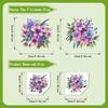Floral Toilet Lid Sticker Waterproof DIY Friendly Peel and Stick Decal for Bathroom Wall Restroom Home Decoration