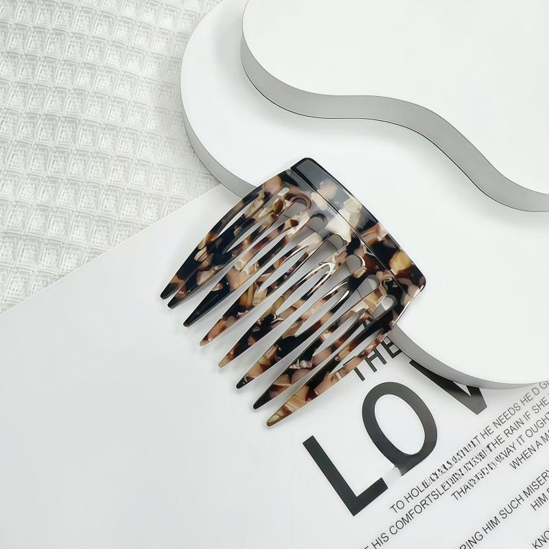 French Style Small Hair Comb Clip Simple Acetic Acid Hair Styling Accessories for Women Girls Tangle-free Broken Hair Fixed Clip