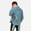 Evisu Graffiti Daruma Long Sleeve Shirt Men Shirts Denim-Blue 2ESHTM3SL111RXDN