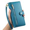 DF-011 For Google Pixel 8a Case Zipper Pocket Stand Leather Phone Cover with Shoulder Strap