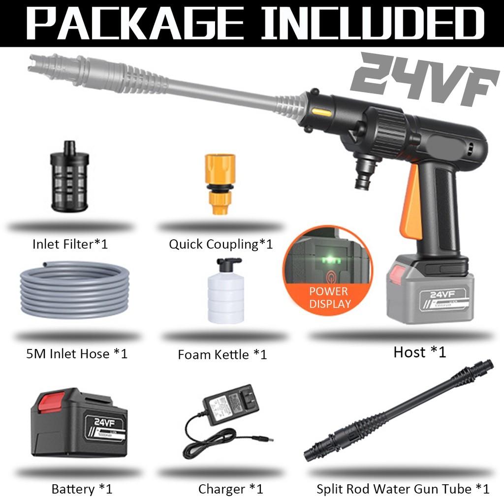 

24VF/48VF/96VF Car Wash Guns Washer Spray Nozzle High Pressure Cleaner for Auto Home Garden Cleaning Car Washing Machine 300W 24VF Specification