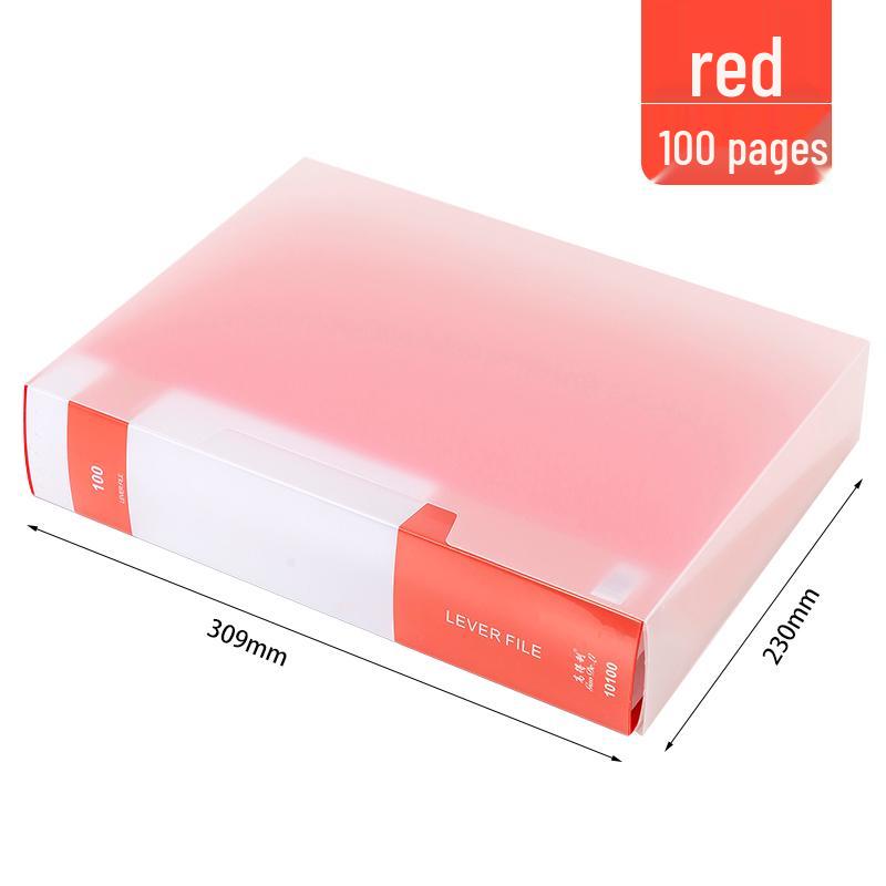 A4 Transparent Sheet Music Binder with 60/100 Pockets - Multi-Layer Loose-Leaf Folder for Students