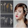 Glitter Bridal Headwear Earring Set Tassels Earring Flower Headbands  Female Decoration