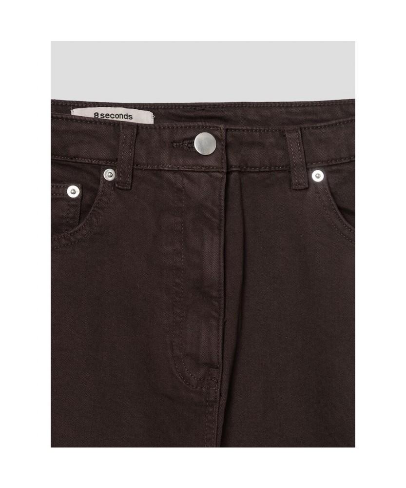 8SECONDS Garment-Dyed Curved Tabe Pants Brown