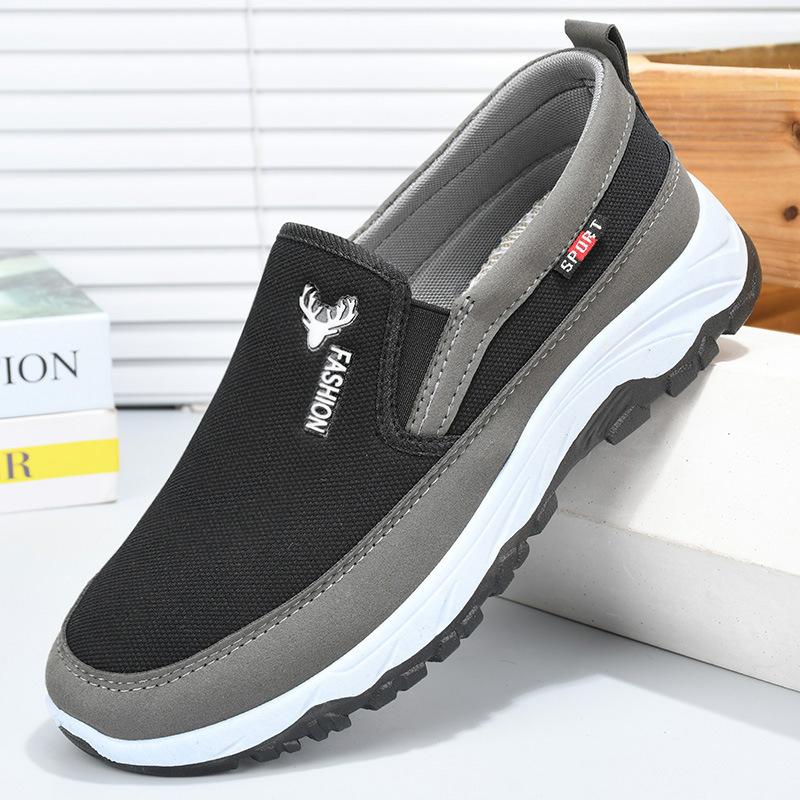 Men Tennis Shoes Warm Breathable Soft Bottom N -Slip Casual Shoes Plus Velvet Comfort Slip-On Walking Winter Vulcanized Shoes