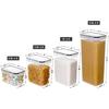 14-delars lufttätt plastförvaringsset för köket för hela korn & torkad frukt