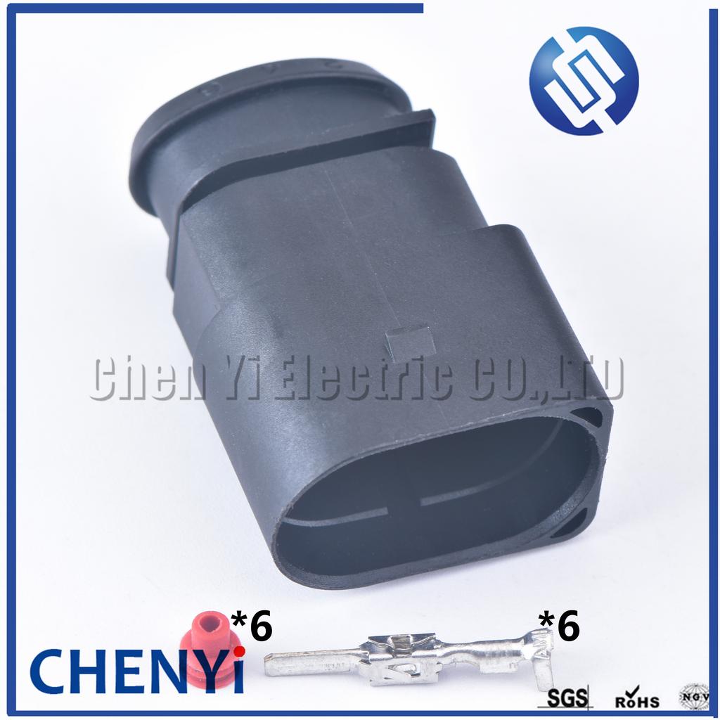 6 Pin 3.5mm Female or Male Auto Waterproof Harness Plug LSU 4.2 Oxygen Sensor Connector 1J0973833 1J0 973 733 1J0973733 Plug Connectors 4
