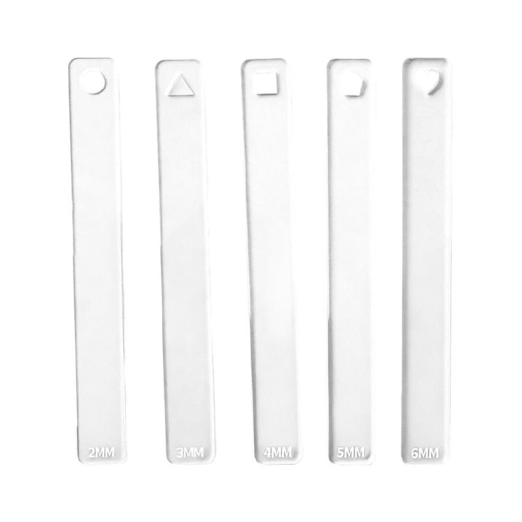 

5Pcs Clay Thickness Ruler Clear Acrylic Thickness Gauge For Detailed Pottery Sculpture and Ceramic Texturing Project 1