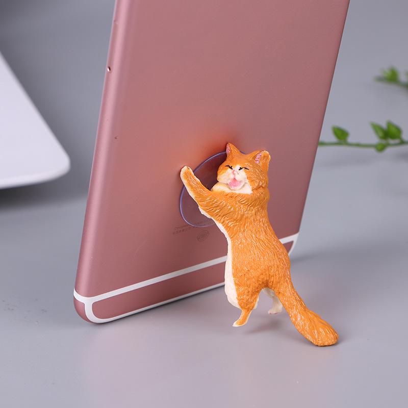 Kawaii Cute Cat Desktop Phone Holder Lovely Stand Lazy Bracket Universal Phone Suction Cup Stand for IPhone Samsung Huawei Xiaomi
