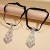 Adjustable Rhinestone Necktie Tassel Crystal Necktie Decorative Formal Business Ties  Wedding