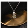 Trend Titanium Steel Astronaut Earth Cool Bouncy Necklace Astronaut Hip Hop Pendant Couple Sweater Chain Pendant Accessories Female