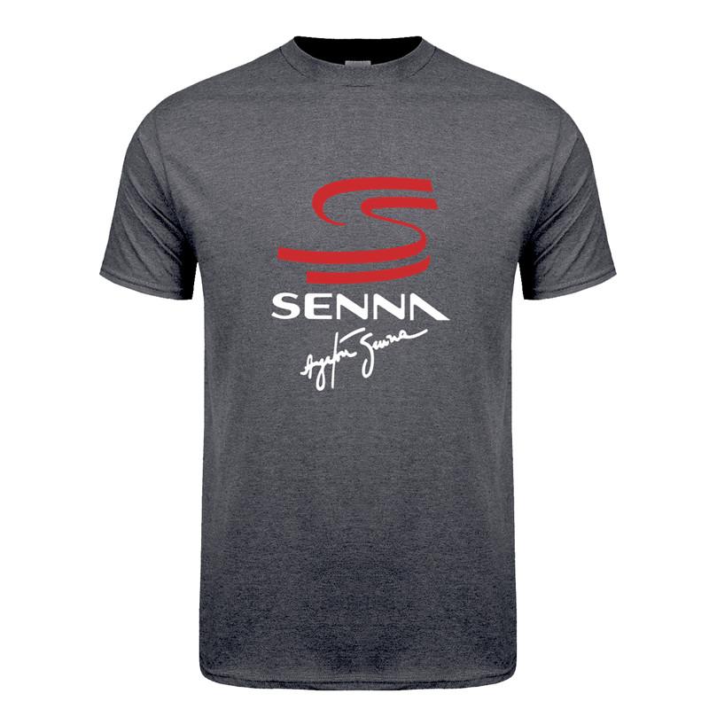 Fashion Sports Summer Outdoor New Hero Ayrton Senna T Shirt Men Short Sleeve Cotton T-shirts Funny Cool Man Tshirt  Clothes Tops