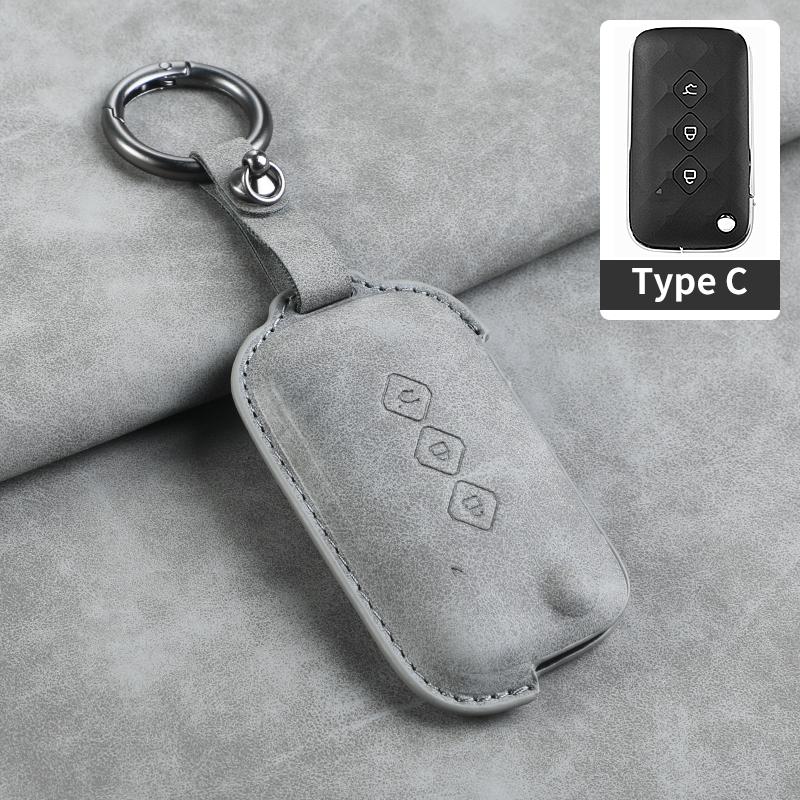 Sheepskin 3 Button Car Key Case Cover Shell for SGMW Wuling Hongguang S for Baojun 510 730 360 560 RS-5 530 630 Car Keychain