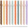 Reble Silicone Straws for Kids and Adults - Dishwasher Safe - 10 PCS 6.8 Inch, BPA Free, Food Grade Multi-coloured Straws for Smoothies, Shakes,