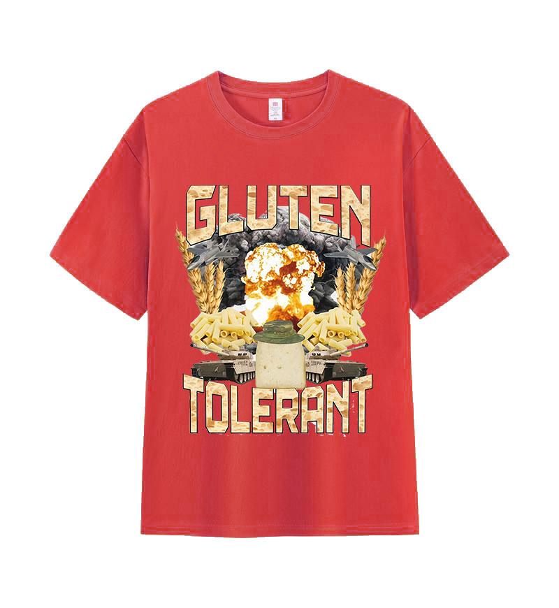 Gluten Tolerant Funny Gift for Gluten Intolerant Tshirt Unisex Women Vintage Oversized T Shirt Casual ONeck Short Sleeve T Shirts