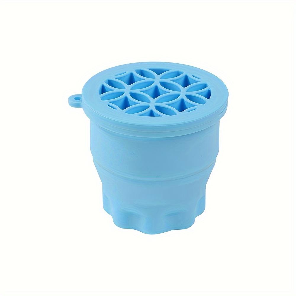 2-In-1 Silicone Folding Portable for Makeup Brush Cleaning Bowl with Drying Rack, a Tool for Cleaning Beauty Brushes