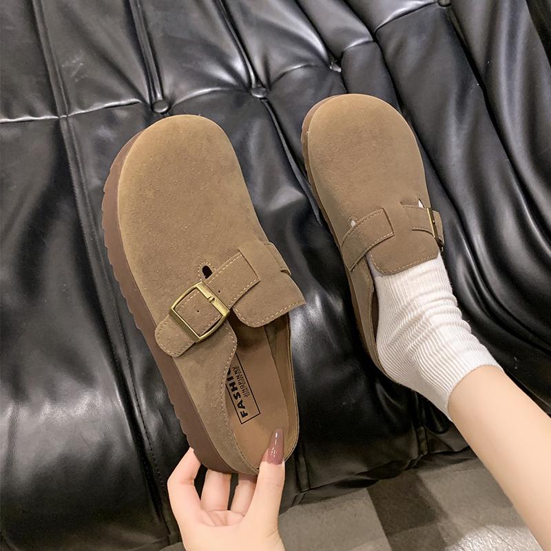 Damen Hausschuhe Dicke Sohle Plateau Sandalen Lässige Mädchen Clogs Höhenerhöhung Sommer Geschlossene Zehenpartie Offene Ferse Schuhe Übergröße