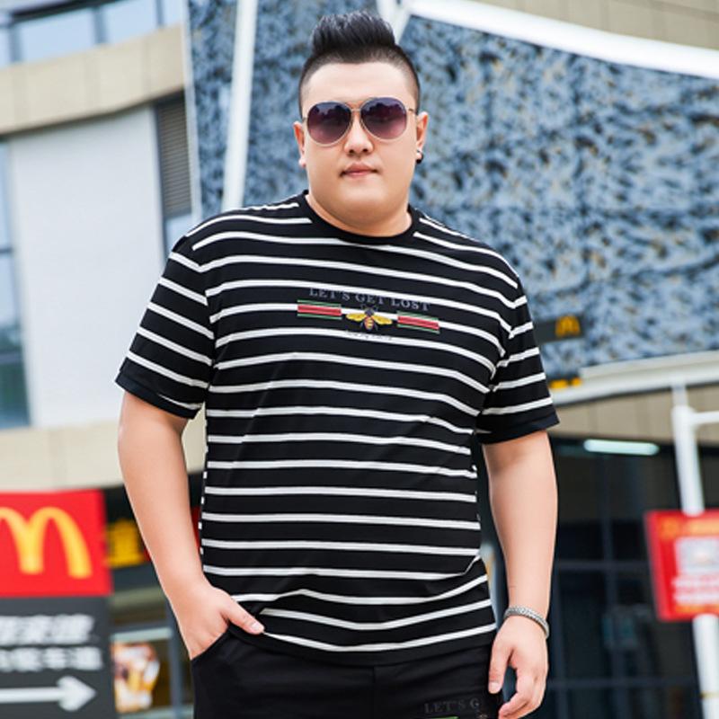 Men's Plus Size Big Tall Black T-Shirt Summer Oversized Cotton Tee 2XL-7XL