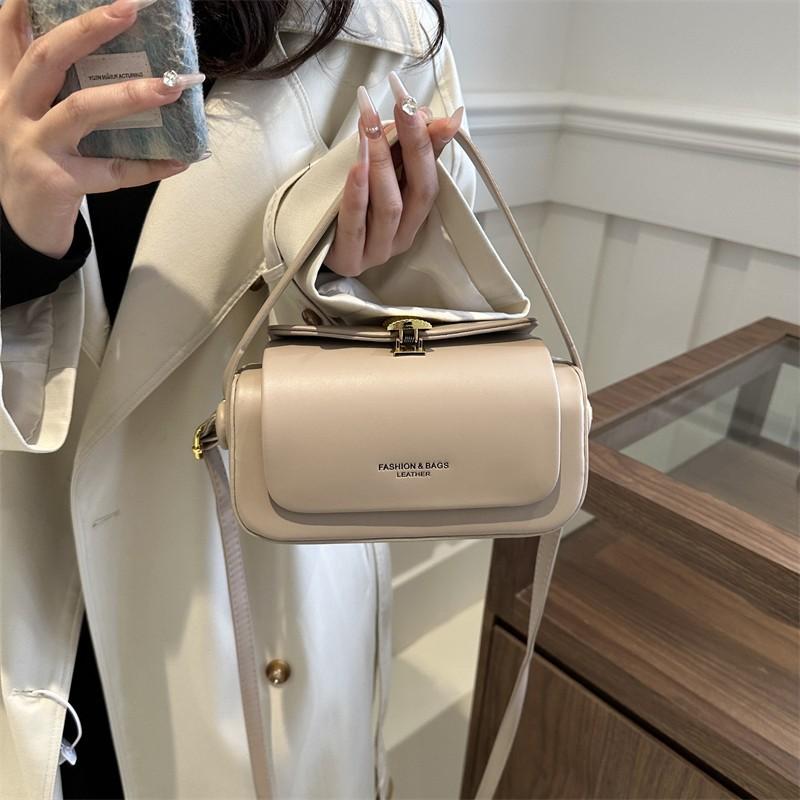 New Women's Bag, Korean Niche High-end Box Bag, Versatile Handbag, Small Carrying Bag, Single Shoulder Crossbody Bag