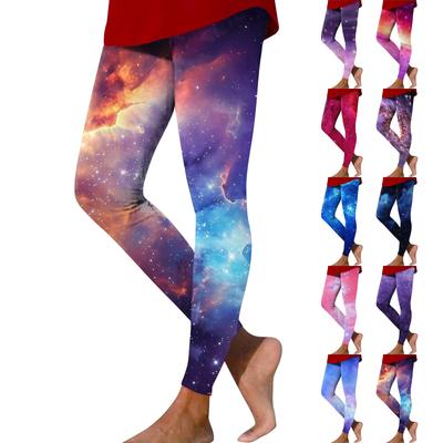 Kadın Modası Baskılı Elastik Bel Dar Kesim Elastik Yoga Günlük Pantolon