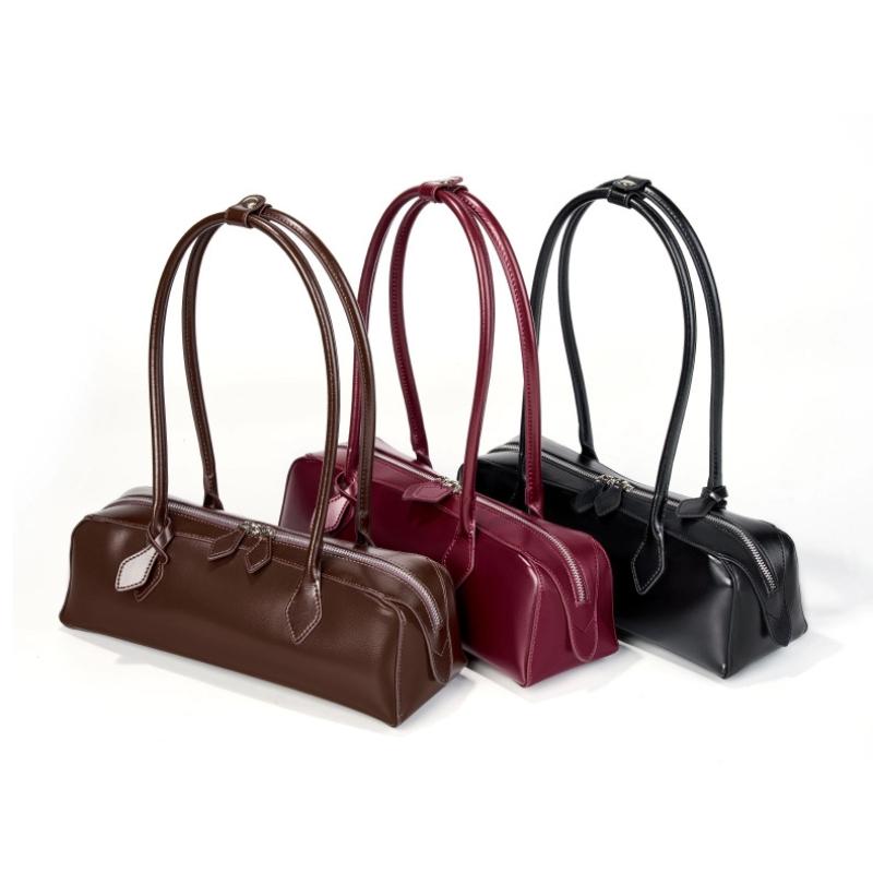 Torebki z prawdziwej skóry dla kobiet Luksusowa torba tote Vintage torba pod ramię Długi górny uchwyt Torba na ramię Damska torba pod ramię