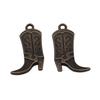 Cowboy Boot Charms Multi Color Alloy Pendants For Western Themed DIY Jewelry
