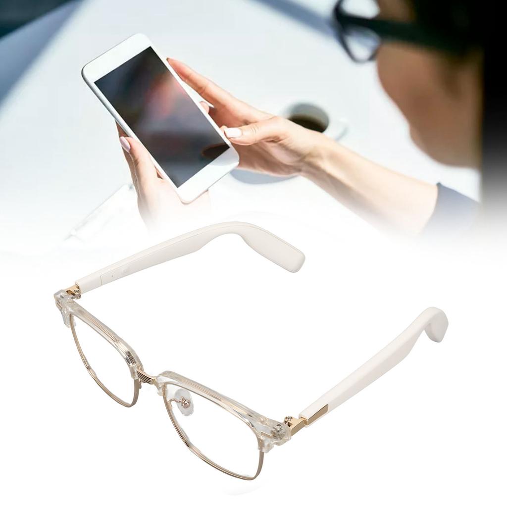 Smart Glasses Bluetooth 5.3 Open Ear Speaker IP67 Waterproof Blue Light Blocking Magnetic Smart Wire