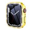 Protezione Schermo Glitterata con Diamanti per Apple Watch 45 41 40 44mm 42mm 38mm con Custodia in Vetro Temperato iWatch Serie 9 8 7 6 SE 5 4 3