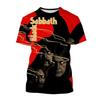 Round Neck 3D Black Sabbath Band Graphic Printed Long Sleeved Men's T-shirts - Soft Medium Stretch Polyester Fabric Summer Relaxed Fit Clothing