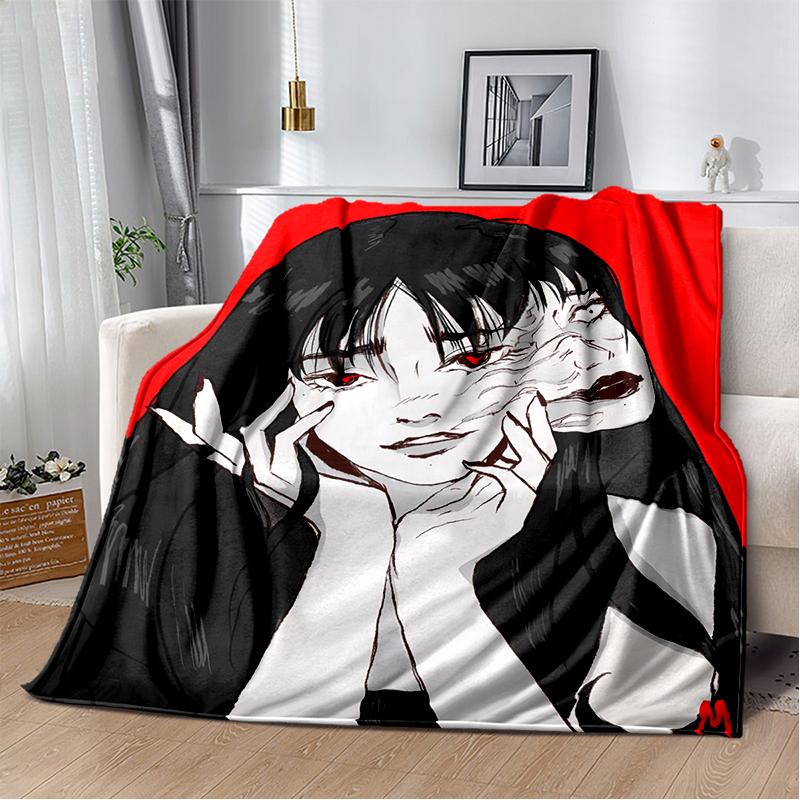 Horror Junji Ito Tomie Kawakami Ghost cartoon Soft Blankets,Throw Blanket Comfortable Blanket for Picnic Beds Sofa Home Bedroom
