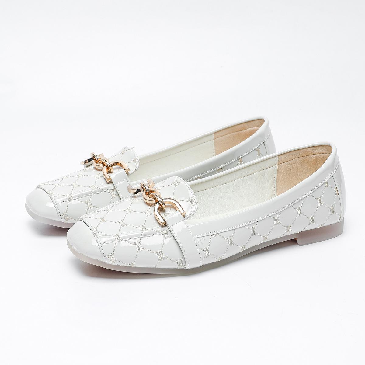 

Супермягкая подошва женской обуви весенние туфли на плоской подошве весенние и осенние туфли больших размеров неглубокие туфли одинарные туфли всесезонная обувь новая Xiaoxiangfeng 43 белый