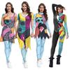 Christmas Horror Sally Cosplay Costume Halloween Zombie Funny Party Dresses Jumpsuit Leggings Mom Daughter Parent-Child Outfit