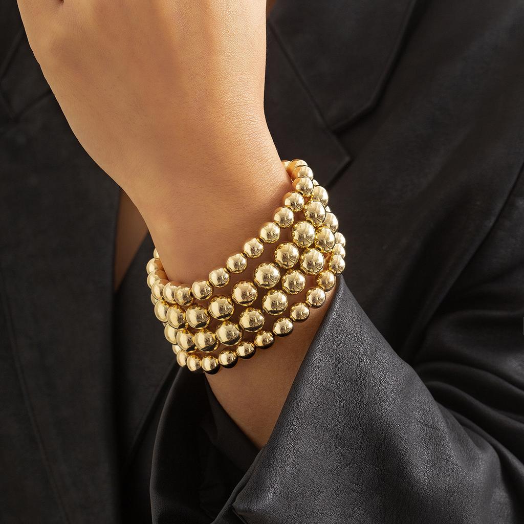 Ingemark Exaggerated Acrylic Bead Homme Bracelets On Hand for Women Men Handmade Big Ball Chain Fashion Jewelry 2025 Steampunk