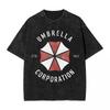 Resident Evil 4 Leon & Ashley Scena Protettiva Vintage Lavata Maglietta da Gioco, Unisex Streetwear per Fan di Survival Horror, 100% Cotone Casual