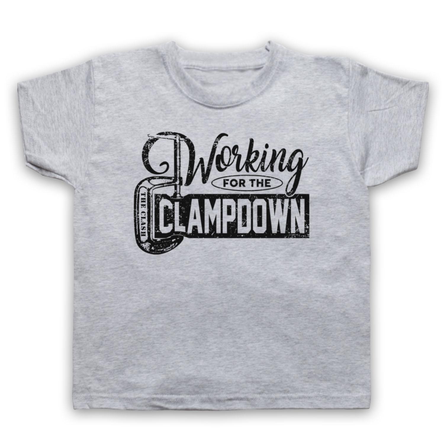 CLAMPDOWN PUNK UNOFFICIAL ROCK WORKING FOR CLASSIC KIDS CHILDS T-shirt 110