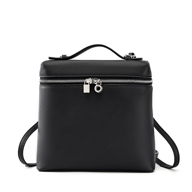 

Женская сумка через плечо из коровьей кожи первого слоя, новая модная сумка-рюкзак piana, кожаная женская сумка для путешествий, большой вместимости, школьная сумка чёрный