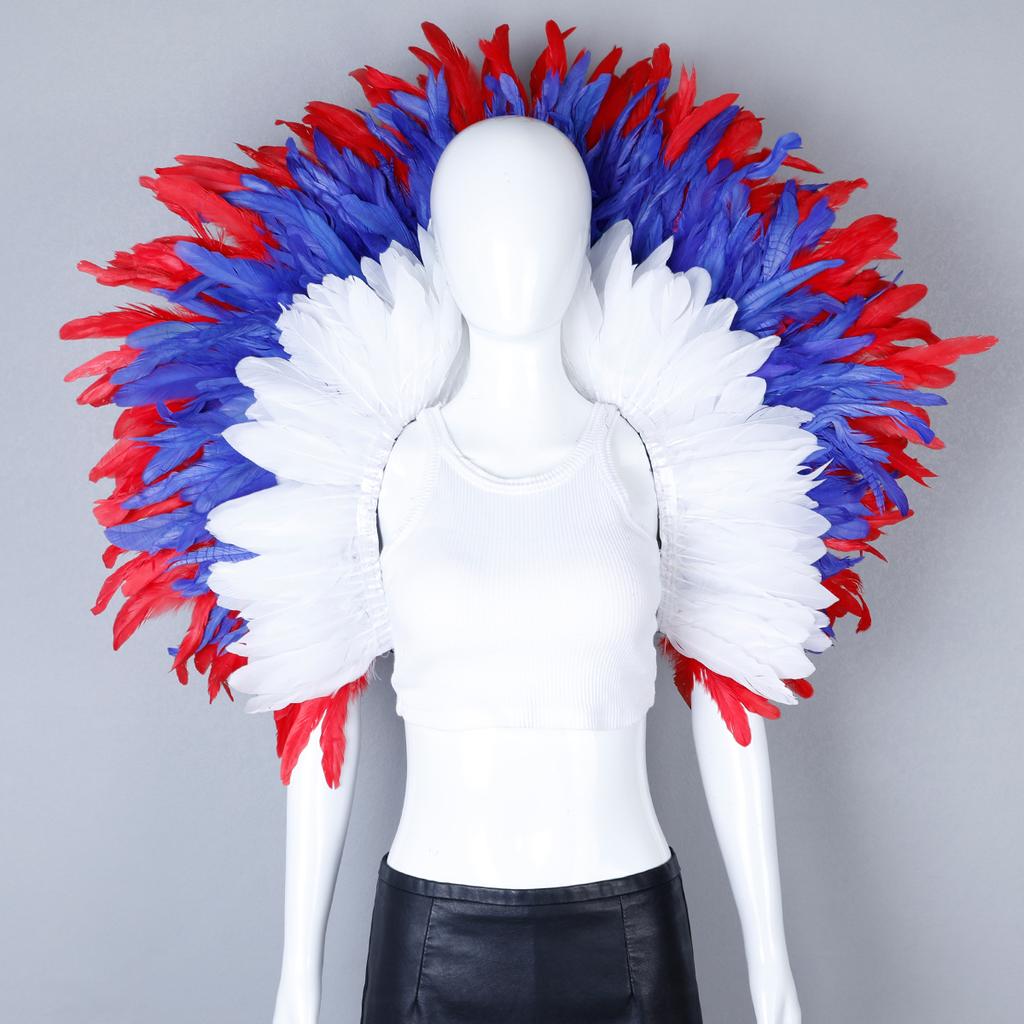 Party Luxury Scarf Feather Cosplay Designer Punk Halloween Masked Ball Carnival Feather Punk Carnival Party Apparel Accessories