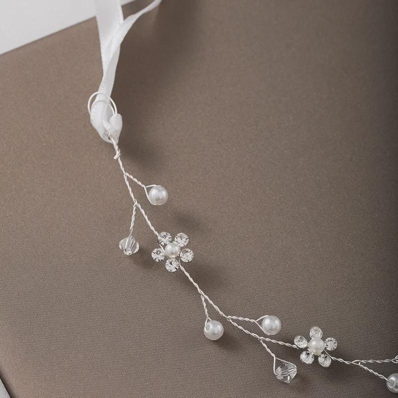 Tuanming Korean Bridal Pearl & Rhinestone Headband - Elegant Hair Accessories for Bridesmaids & Weddings