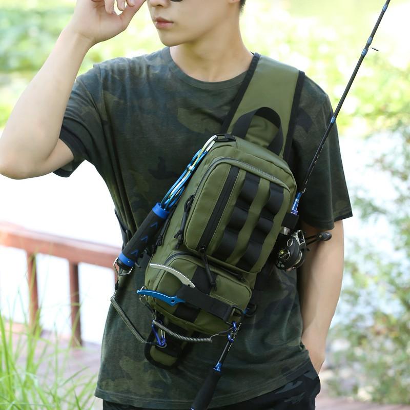 Waterproof Fishing Waist Pack Men Women Outdoor Hiking Camping Cycling Multi-Compartment Tackle Bag Under 20L